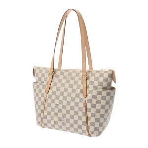 Louis Vuitton White Damier Azur Canvas Tote Bag White Totally